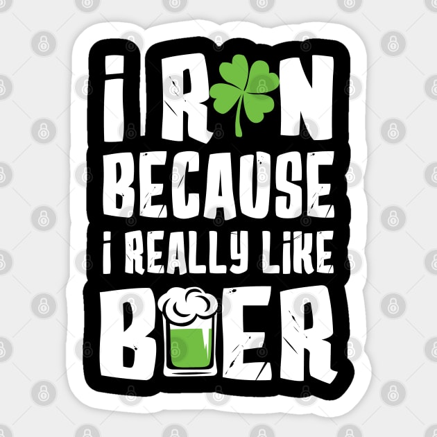 I Run Because I Really Like Beer Sticker by KsuAnn